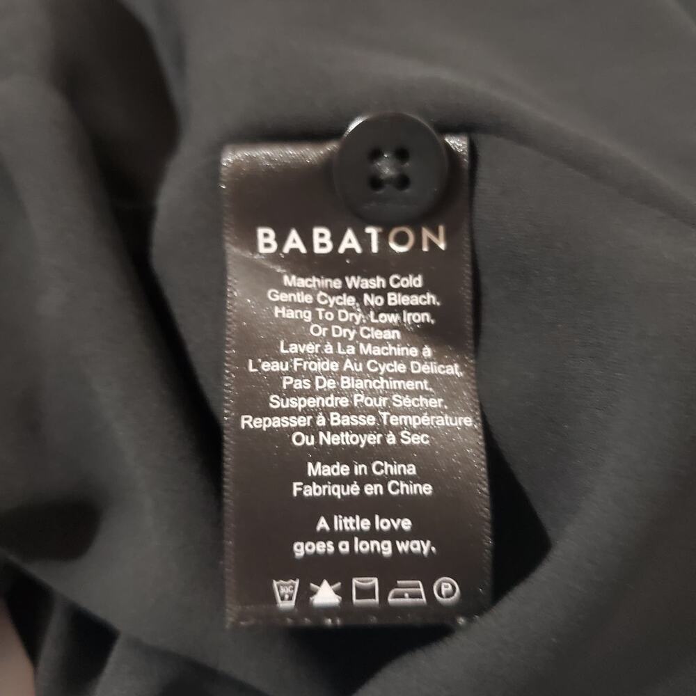 Babaton Aritzia Flowy Modern Trench Coat Womens Size XS Silky Lightweight Black - Picture 10 of 12